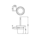 ECCO Brushed Gold Toilet Brush Holder