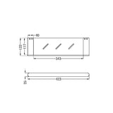 ECCO Black Shower Shelf