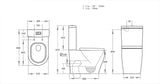 Raised Height Back To Wall Tornado Rimless Flush Toilet Suite with Soft Close Seat - White (4 Star)