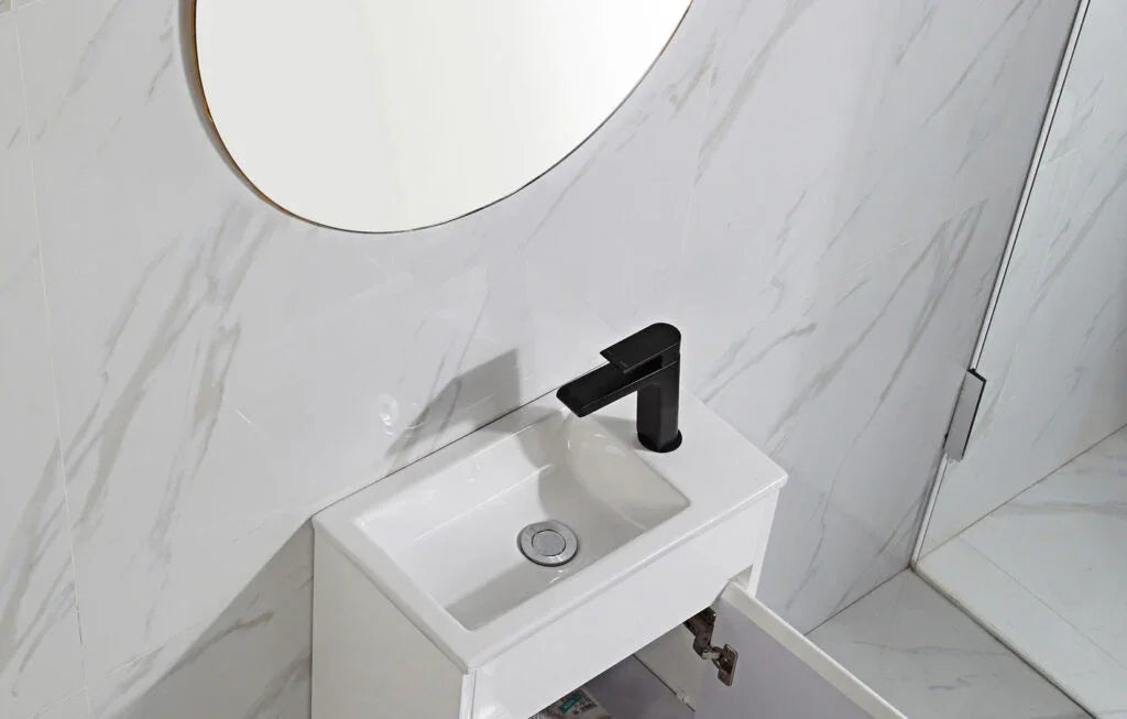 BV31WH Compact Wall Hung Wooden Vanity 465x260mm - Various Colours