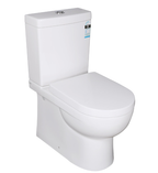 Rio Box Rim Pan Left / Right bottom inlet Toilet Suite with Soft Close Seat - White (Project)
