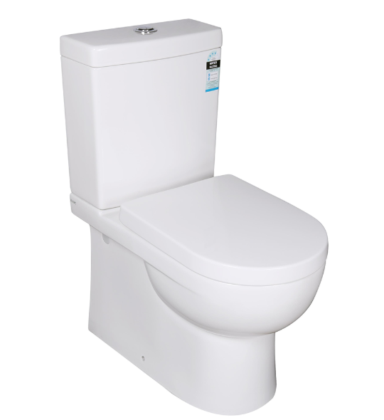 Rio Box Rim Pan Left / Right bottom inlet Toilet Suite with Soft Close Seat - White (Project)