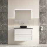 BV19WH Matte White Shaker Fingerpull Wall Hung Vanity - 600 / 750 / 900 / 1200 /1500mm