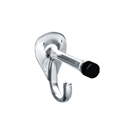 COAT & BUMPER HOOK, CHROME PLATED BRASS – SURFACE MOUNTED (10-0714)