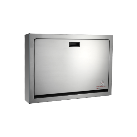 BABY CHANGE STATION, PARALLEL, FULL STAINLESS STEEL – SURFACE MOUNT, ROVAL™ COLLECTION (10-9013-9)