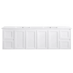White wall-hung vanity cabinet