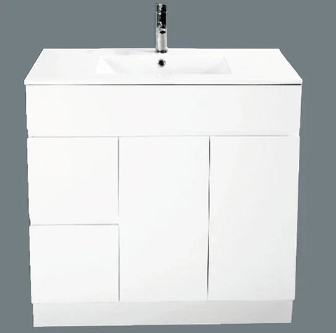 BV03 Gloss White Fingerpull Freestanding Vanity - 600 / 750 / 800 / 900 / 1000 / 1200 / 1500 / 1800mm