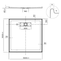 Elite Low Profile Polymarble Shower Base - Various Sizes
