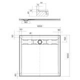 Urban Low Profile Polymarble Shower Base - Various Sizes