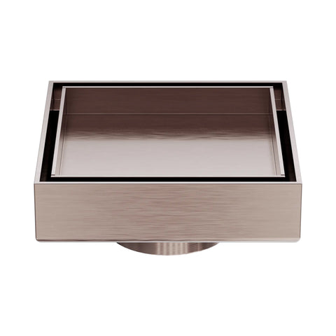 NERO 100mm Square Tile Insert Floor Waste 50mm Outlet - Various Colour