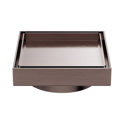 NERO 100mm Square Tile Insert Floor Waste 80mm Outlet - Various Colour