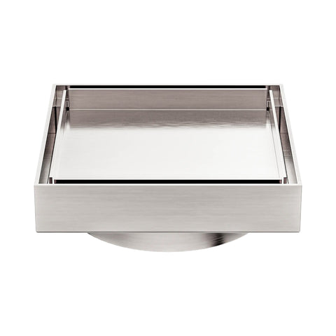 NERO 100mm Square Tile Insert Floor Waste 80mm Outlet - Various Colour