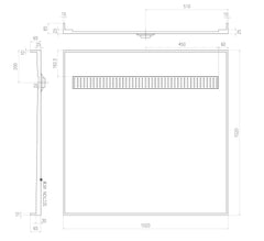 Tile Over Shower Tray with Channel Grate (Australian Made) - Various Sizes