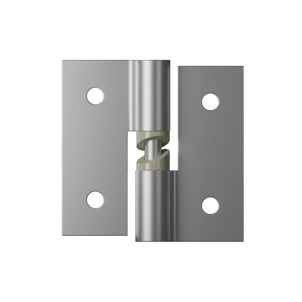 106B Gravity Hinge Bolt Through in Satin Chrome Plate - 106B_LHHO_SCP (Left Hand; Hold Open)