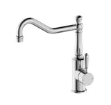 York Kitchen / Laundry Sink Mixer Hook Spout With Metal / Porcelain White Lever - Various Colours