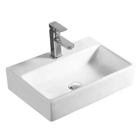 Glacial Gloss White Above Counter Ceramic Basin 510x360mm