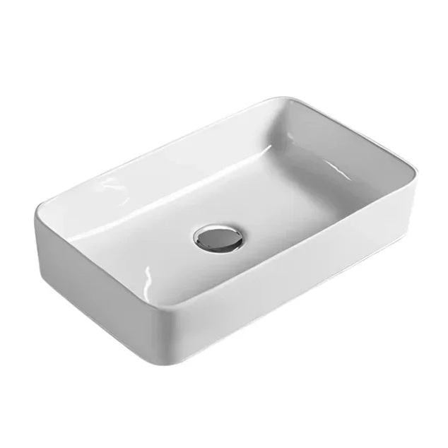 Zen Counter Top Ceramic Basin 360x230mm - Gloss White