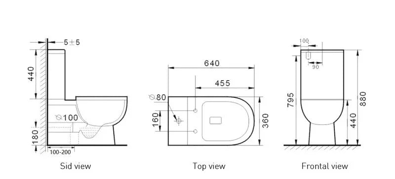 Raised Height Back To Wall Rimless Flush Toilet Suite with Soft Close Seat - White (4 Star)