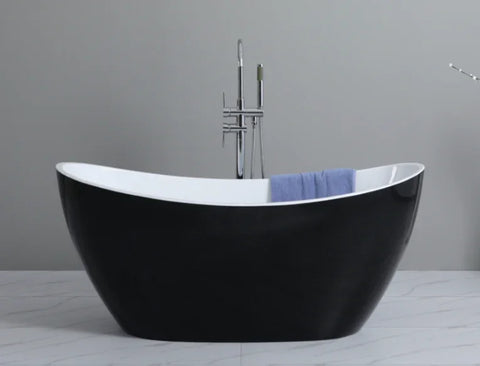 Oval Freestanding Bath 1500 / 1660mm - Black & White