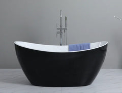 Oval Freestanding Bath 1500 / 1660mm - Black & White