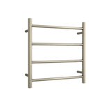 Thermogroup 240Volt Straight Brushed Nickel Heated Towel Rail Round SR25MBN 550mm