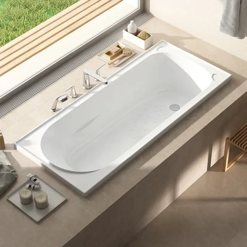 Insert Bath 1500/1675/1800mm Acrylic White (Tile Flange) - Gloss White