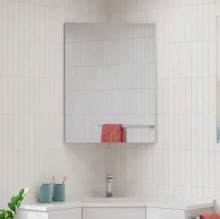 Corner Mirror Cabinet Pencil Edge 400x400mm - Various Colours