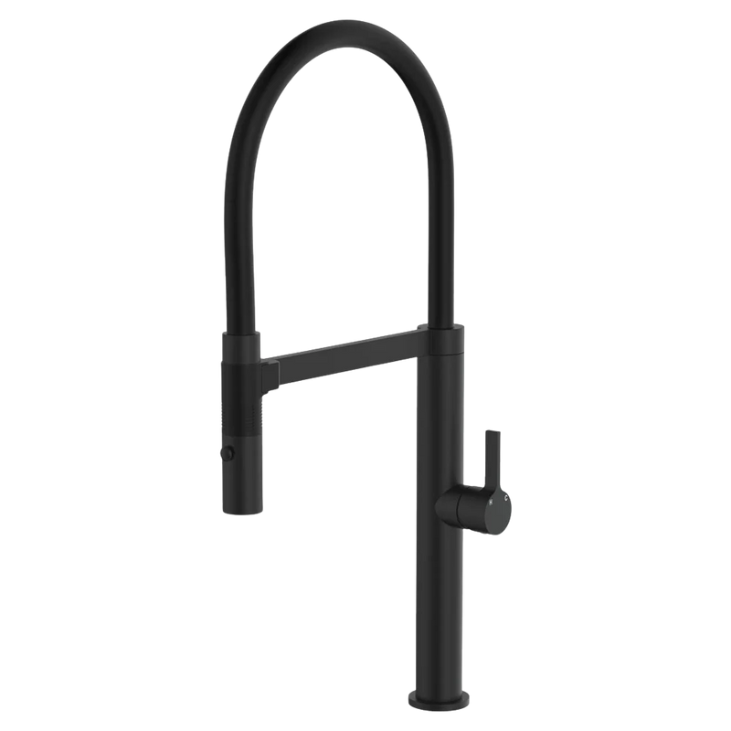Fienza Sansa Black Pull Down Sink Mixer (229109BUB) - Floor Display Clearance