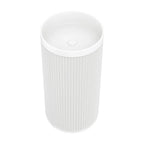Corallo Fluted Matte White Solid Surface Freestanding Basin 450x450mm - Various Colours