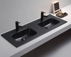 Premium - Matte Black Soft Curve Bowl 465mm Depth Vanity Top - Various Sizes