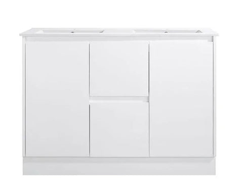 BV03 Gloss White Fingerpull Freestanding Vanity - 600 / 750 / 800 / 900 / 1000 / 1200 / 1500 / 1800mm