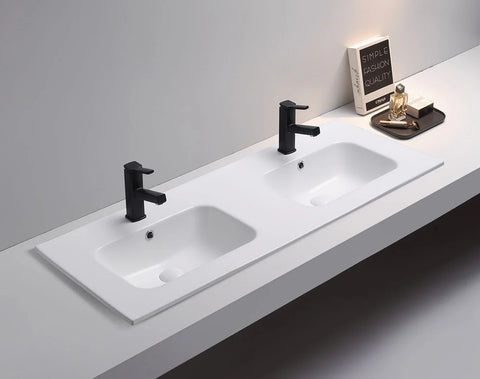 Premium - Matte White Soft Curve Bowl 465mm Depth Vanity Top - Various Sizes