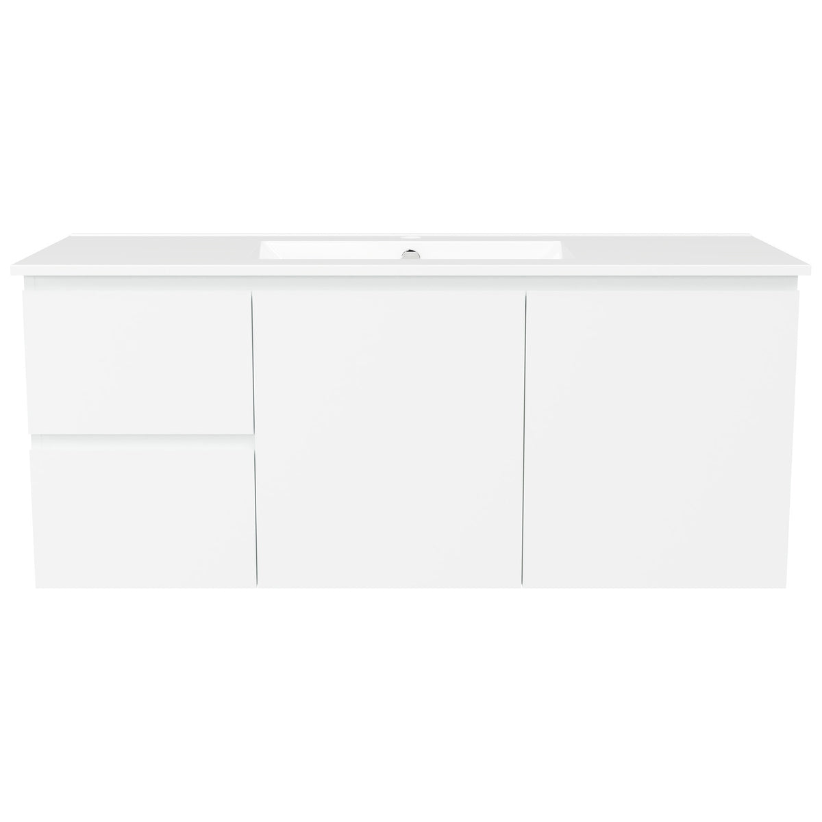 BV32WH Slimline (360mm depth) Gloss White Wall Hung Vanity - 600 / 750 / 900 / 1200mm