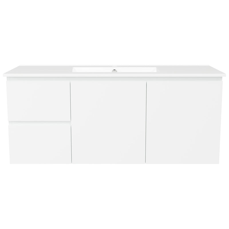 BV32WH Slimline (360mm depth) Gloss White Wall Hung Vanity - 600 / 750 / 900 / 1200mm