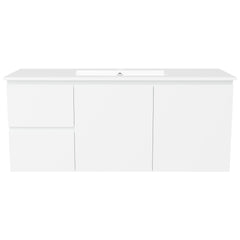 BV32WH Slimline (360mm depth) Gloss White Wall Hung Vanity - 600 / 750 / 900 / 1200mm
