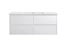 BV15WH Gloss White Fingerpull Wall Hung Vanity - 600 / 750 / 900 / 1200 / 1500S / 1500D / 1800mm