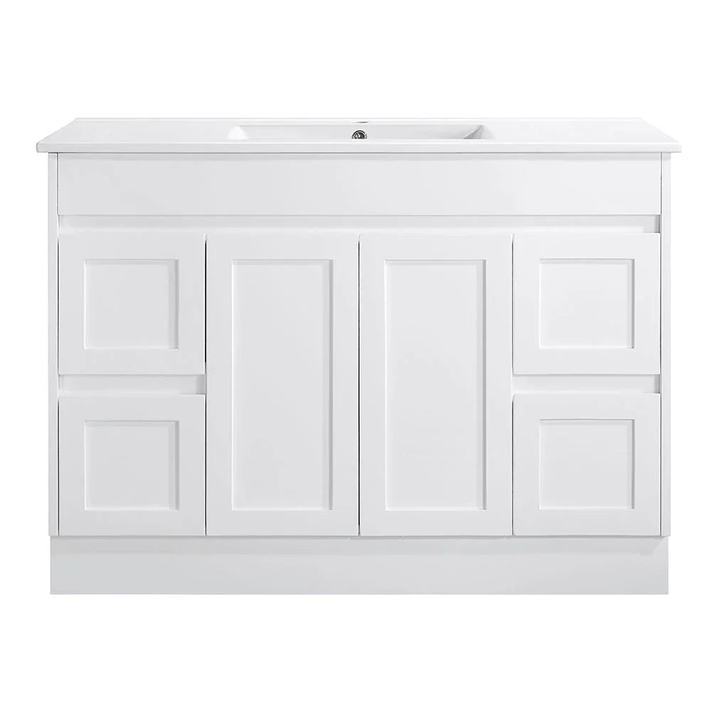 BV61 (460mm Depth) Gloss White Fingerpull Freestanding Vanity - 600 / 750 / 900 / 1200 / 1500 / 1800mm