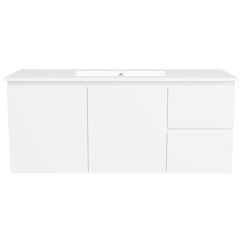 BV32WH Slimline (360mm depth) Gloss White Wall Hung Vanity - 600 / 750 / 900 / 1200mm