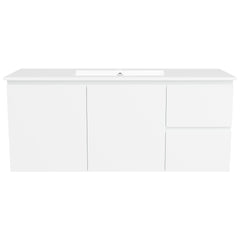 BV32WH Slimline (360mm depth) Gloss White Wall Hung Vanity - 600 / 750 / 900 / 1200mm
