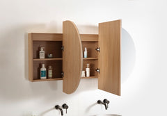 Oval Mirror Cabinet Pencil Edge 900x600 / 1200x600 / 1500x800mm - Timber Veneer