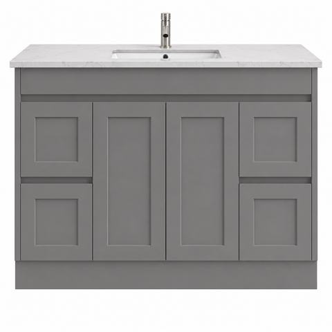 BV52 (460mm Depth) Matt Grey Shaker Freestanding Vanity - 600 / 750 / 900 / 1200 / 1500 / 1800mm