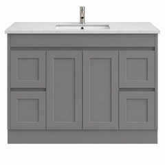 BV52 (460mm Depth) Matt Grey Shaker Freestanding Vanity - 600 / 750 / 900 / 1200 / 1500 / 1800mm