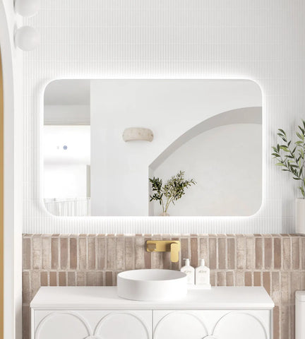 Rectangle Curved LED Mirrors - 900/1200/1500mm - Frameless/With Frame