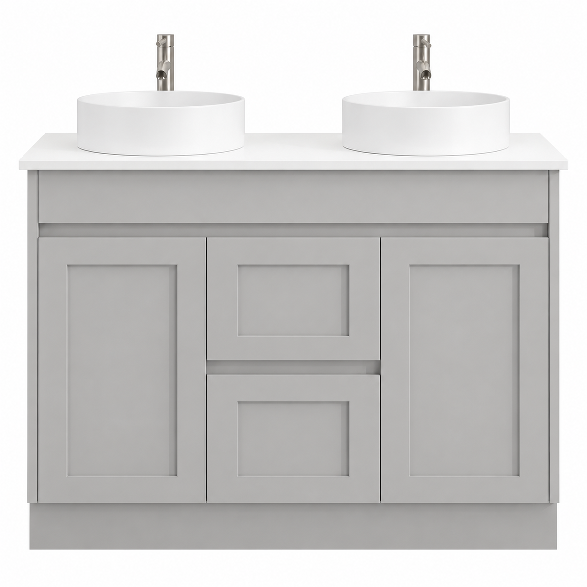 BV52 (460mm Depth) Matt Grey Shaker Freestanding Vanity - 600 / 750 / 900 / 1200 / 1500 / 1800mm