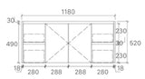 BV55WH (460mm Depth) Matte White Shaker Wall Hung Vanity - 600 / 750 / 900 / 1200 / 1500 / 1800mm