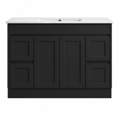 BV53 (460mm Depth) Matt Black Fingerpull Freestanding Vanity - 600 / 750 / 900 / 1200 / 1500 / 1800mm