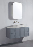 BV56WH (460mm Depth) Matte Grey Shaker Wall Hung Vanity - 600 / 750 / 900 / 1200 / 1500 / 1800mm
