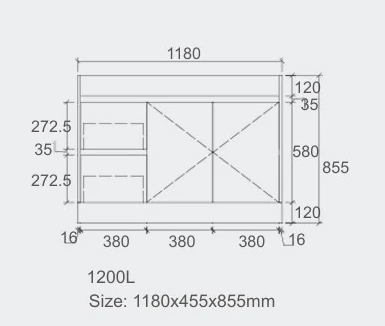 BV60 Wooden Fingerpull Freestanding Vanity - 600 / 750 / 900 / 1200 / 1500 / 1800mm