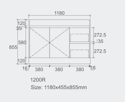 BV60 Wooden Fingerpull Freestanding Vanity - 600 / 750 / 900 / 1200 / 1500 / 1800mm