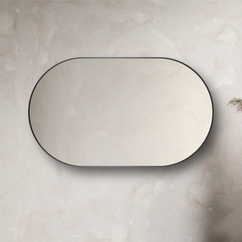 Oval Horizontal Framed Mirror 1200x800mm / 1500x900mm - Various Colours (Framed)